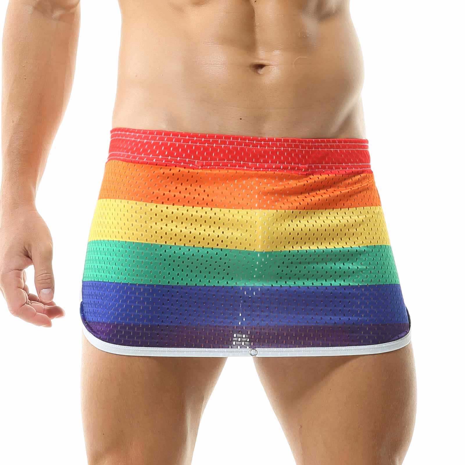 Rainbow Convertible Mesh Boxer Briefs | dmunderwear detail image 2