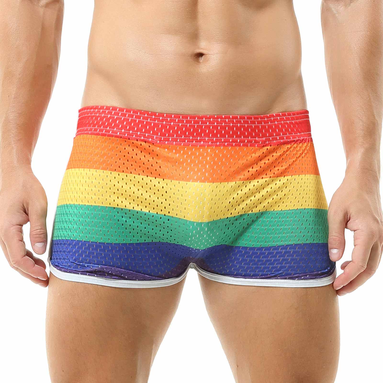Rainbow Convertible Mesh Boxer Briefs | dmunderwear detail image 3