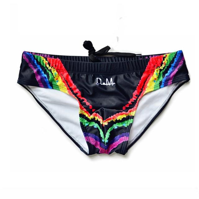 ORVLS DM Rainbow Grafitti Swim Briefs | dmunderwear detail image 2