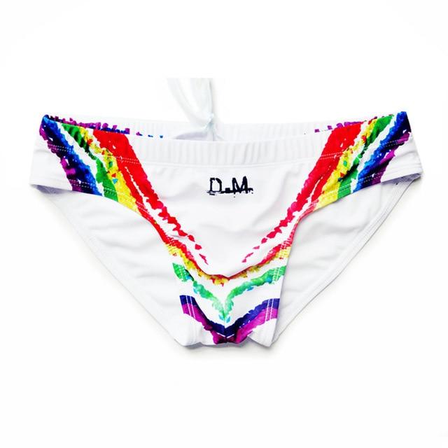 ORVLS DM Rainbow Grafitti Swim Briefs | dmunderwear detail image 3
