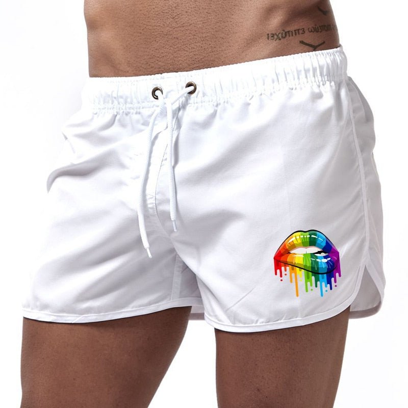 Rainbow Lips Board Shorts | dmunderwear detail image 6