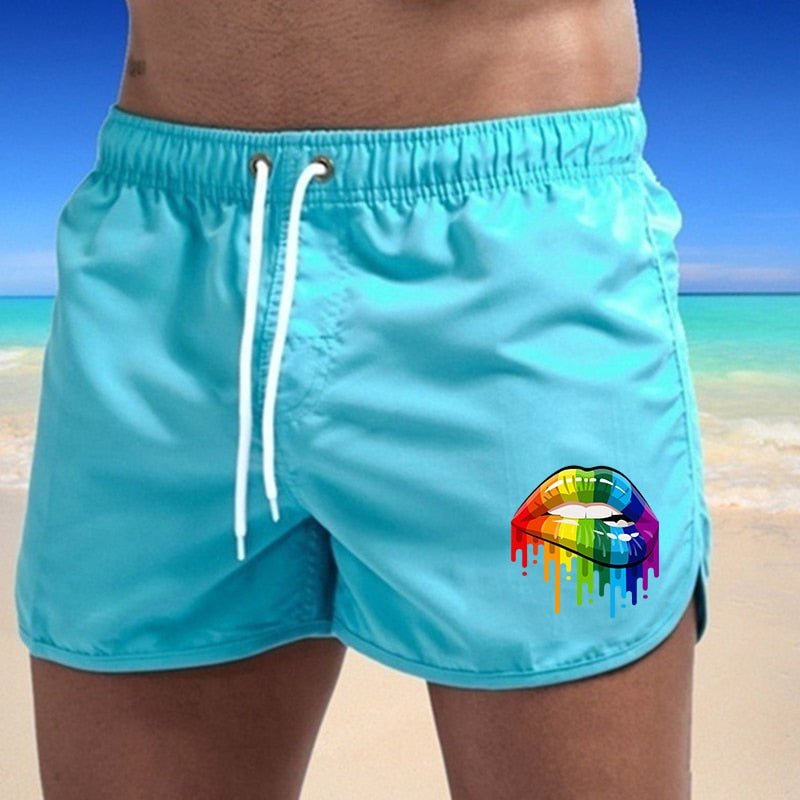 ORVLS Rainbow Lips Board Shorts | dmunderwear detail image 2
