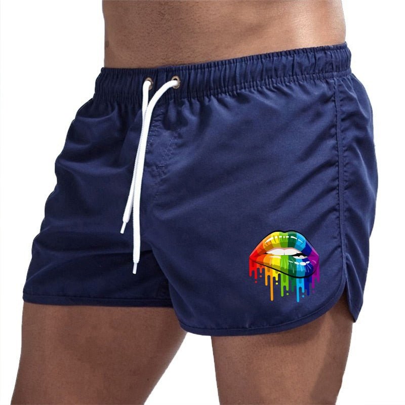 ORVLS Rainbow Lips Board Shorts | dmunderwear detail image 3