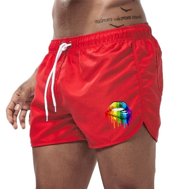 ORVLS Rainbow Lips Board Shorts | dmunderwear detail image 4