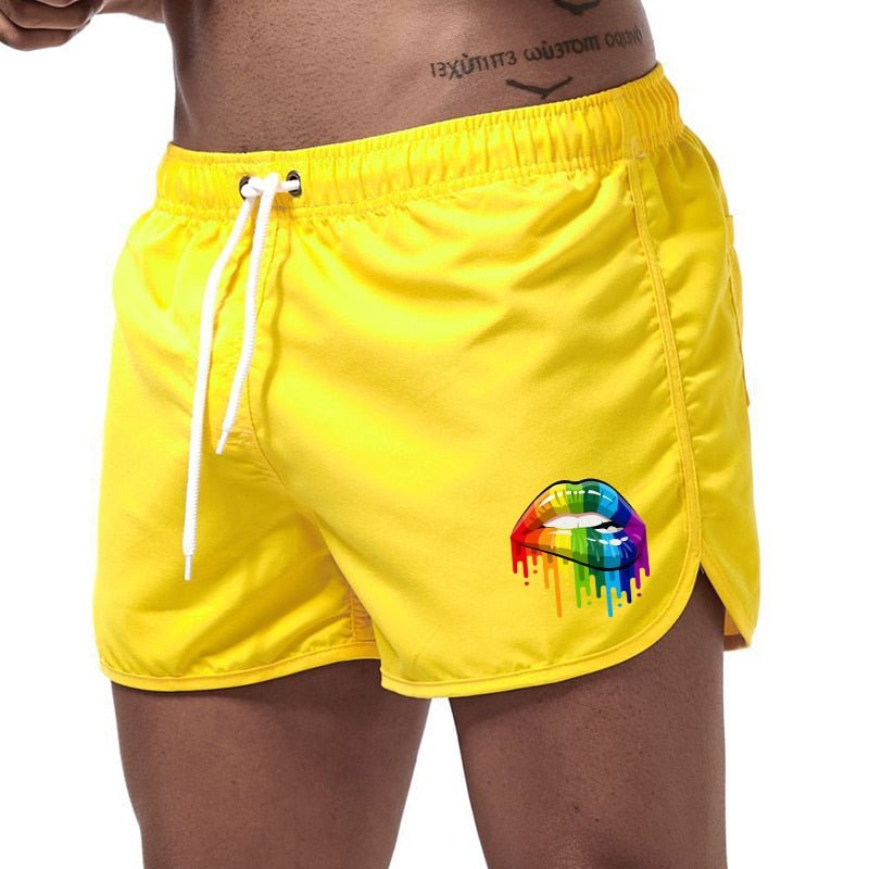 ORVLS Rainbow Lips Board Shorts | dmunderwear detail image 5