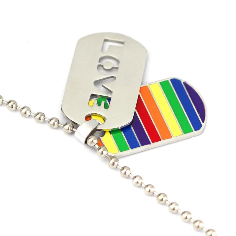 ORVLS Rainbow Love Dog Tags | dmunderwear
