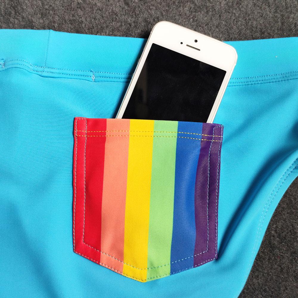 ORVLS Rainbow Pocket Swim Briefs | dmunderwear detail image 8