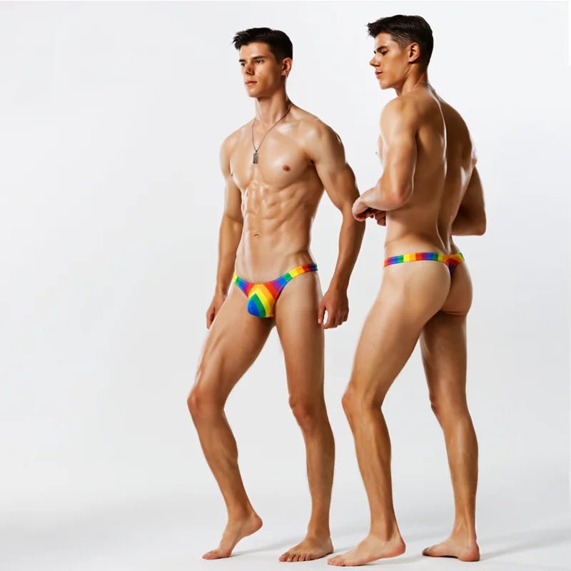 ORVLS Rainbow Pride Swim Thong | dmunderwear