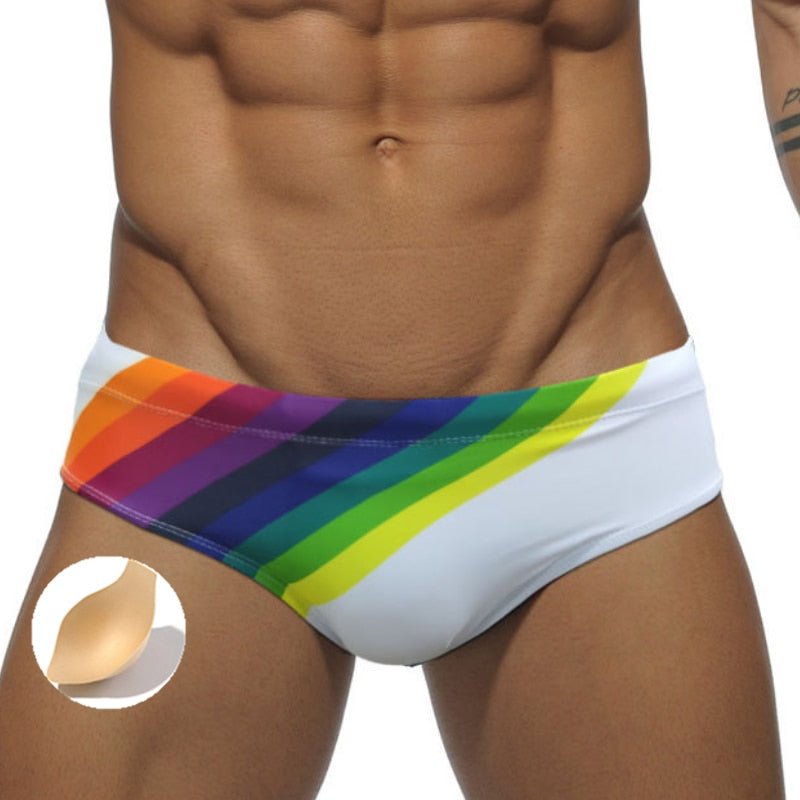 ORVLS Rainbow Sailor Swim Briefs | dmunderwear detail image 10
