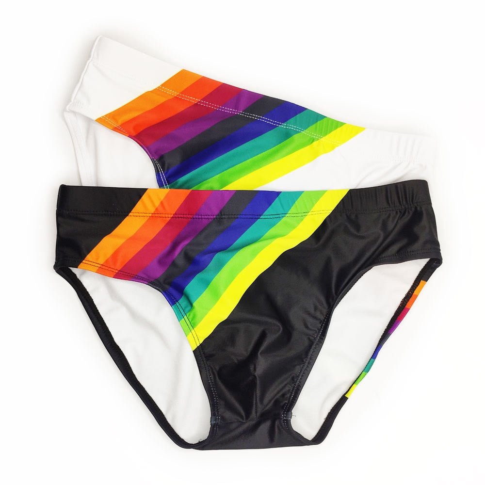 ORVLS Rainbow Sailor Swim Briefs | dmunderwear detail image 3