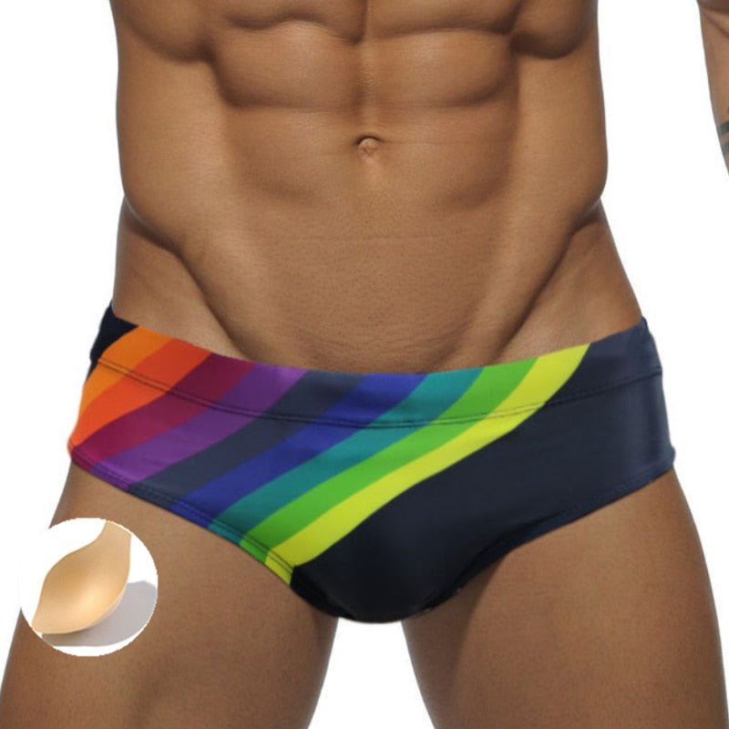 ORVLS Rainbow Sailor Swim Briefs | dmunderwear detail image 5