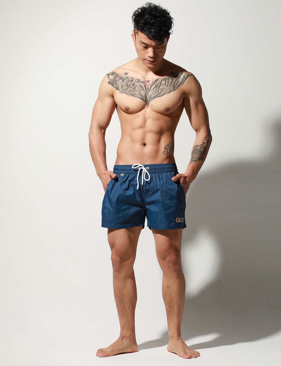 Rainbow Stripe Shorts S6019 | dmunderwear detail image 14