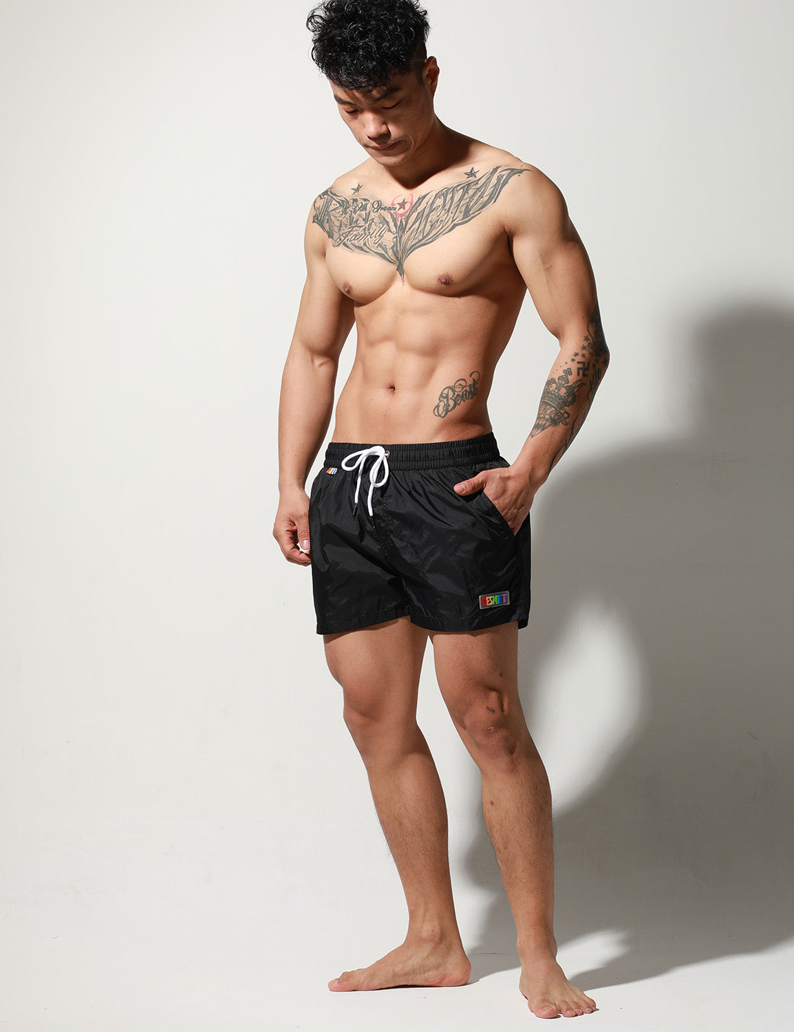 Rainbow Stripe Shorts S6019 | dmunderwear detail image 3