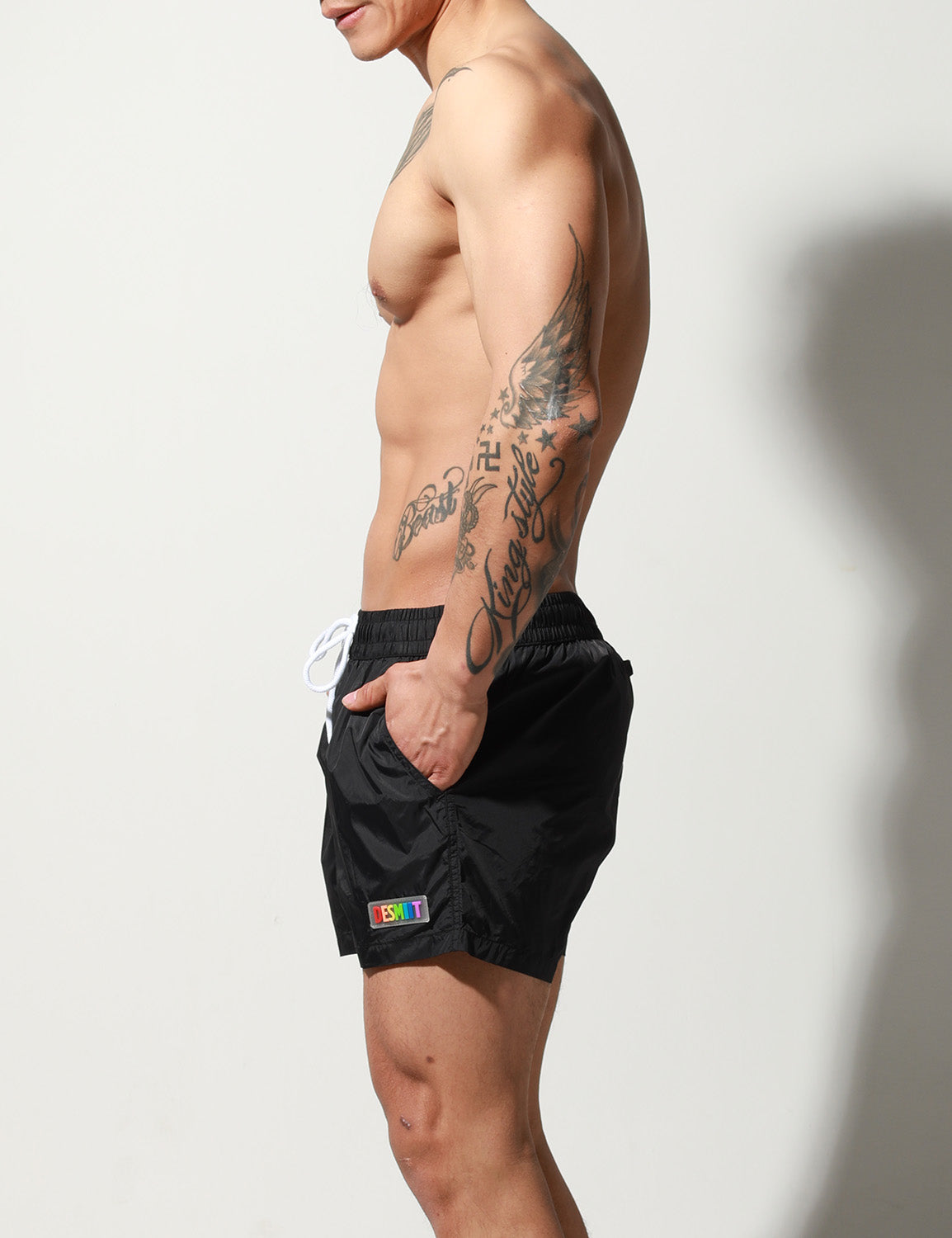 Rainbow Stripe Shorts S6019 | dmunderwear detail image 4