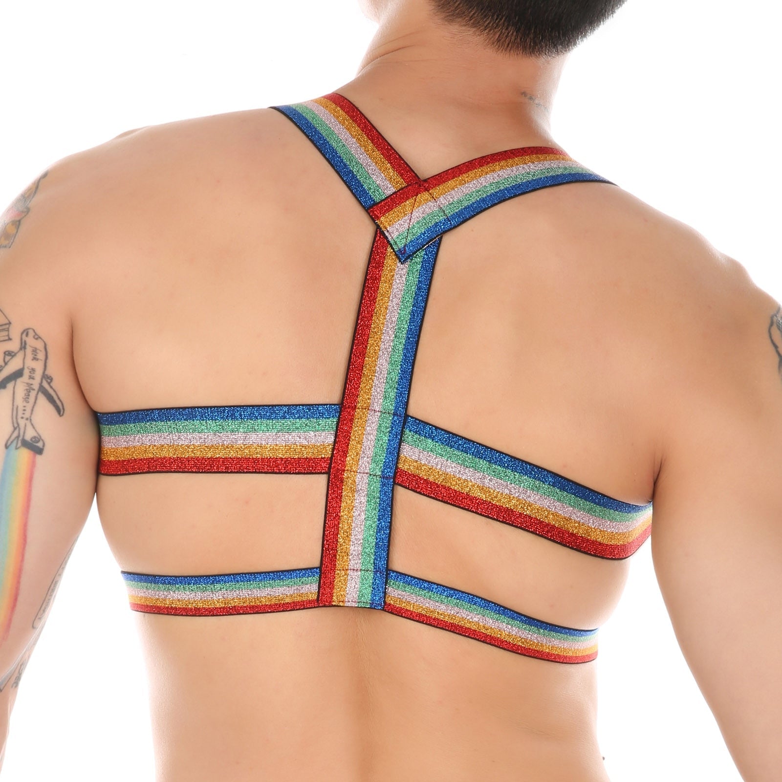 Rainbow V-Strap Harness | dmunderwear detail image 5