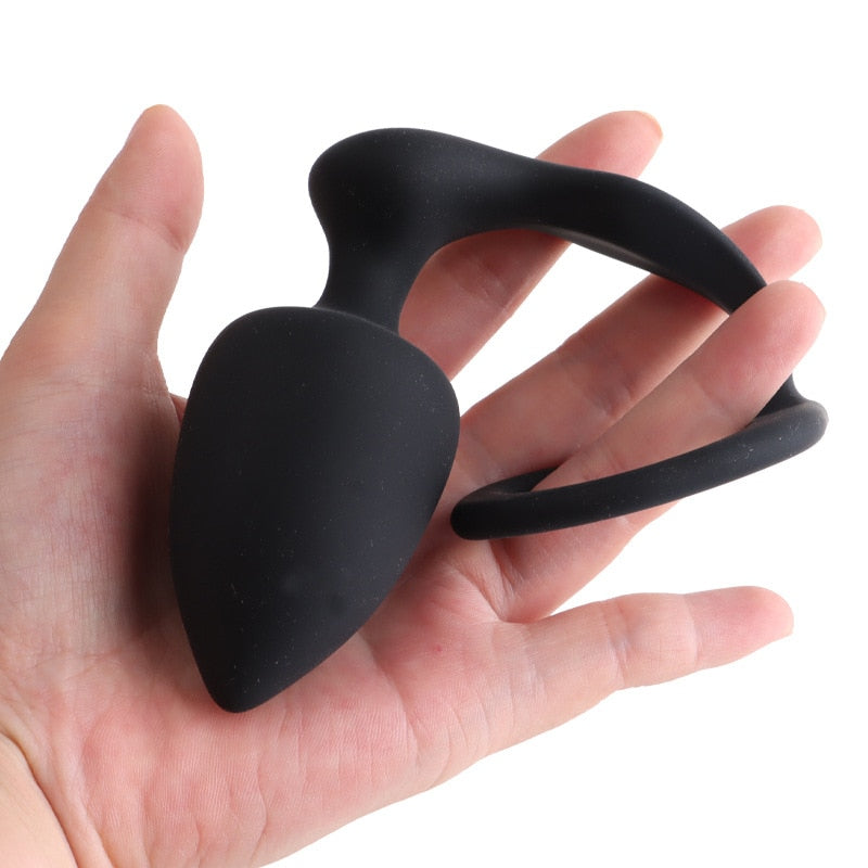 Rapture Cock Ring With Butt Plug | dmunderwear detail image 7
