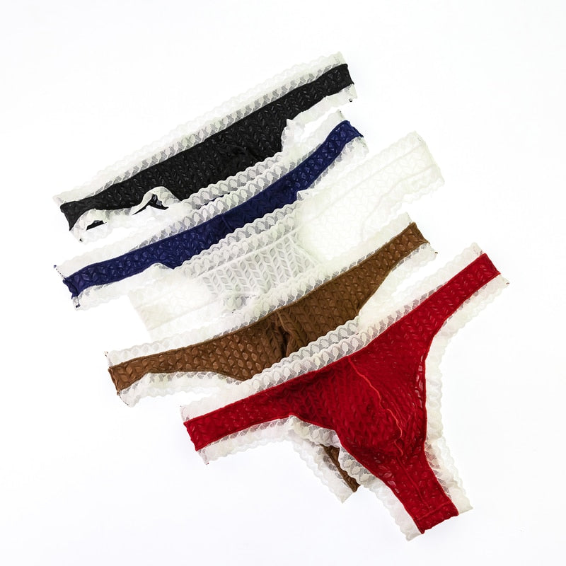 Regal Frilled Thong | dmunderwear detail image 14