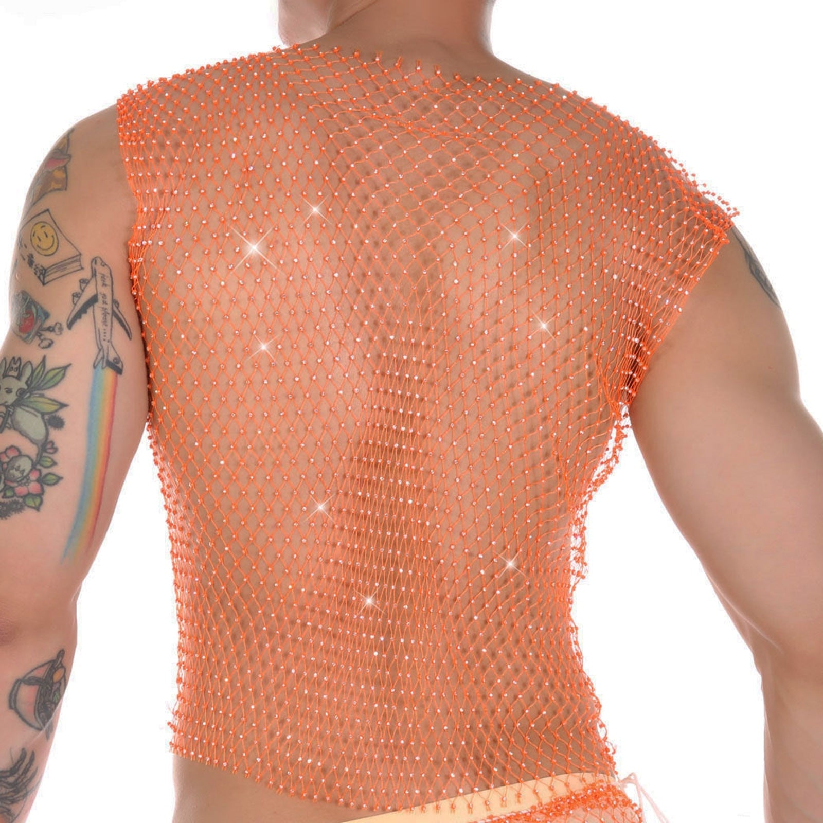 Rhinestone Fishnet Tank | dmunderwear detail image 14