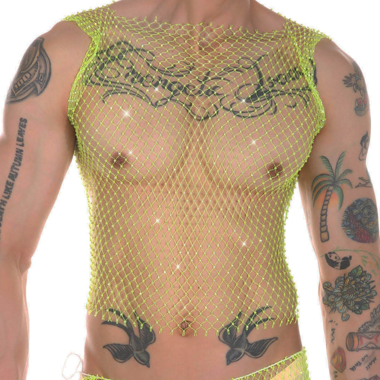 Rhinestone Fishnet Tank | dmunderwear detail image 15
