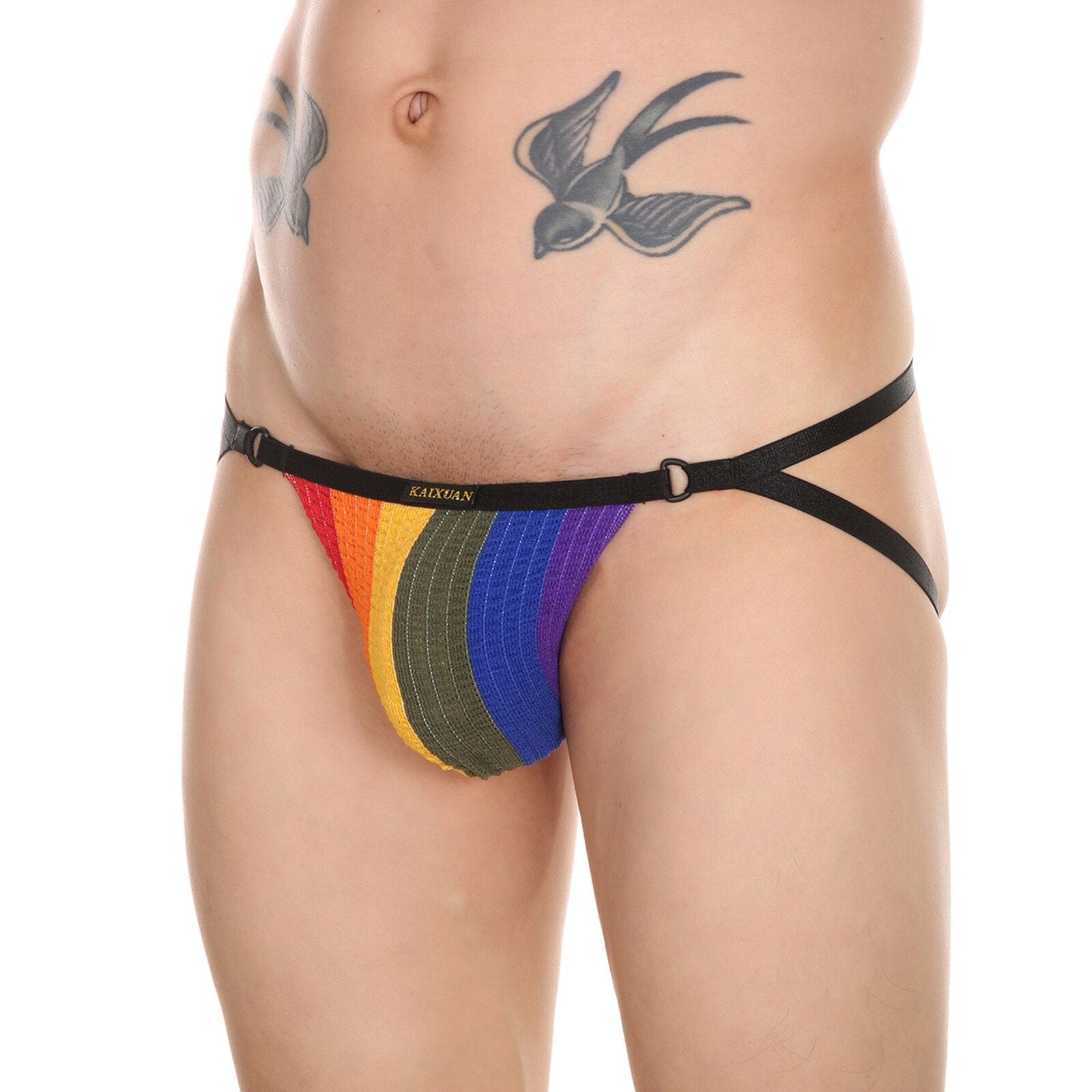 Ribbed Striped Sport Mini Jock | dmunderwear detail image 5