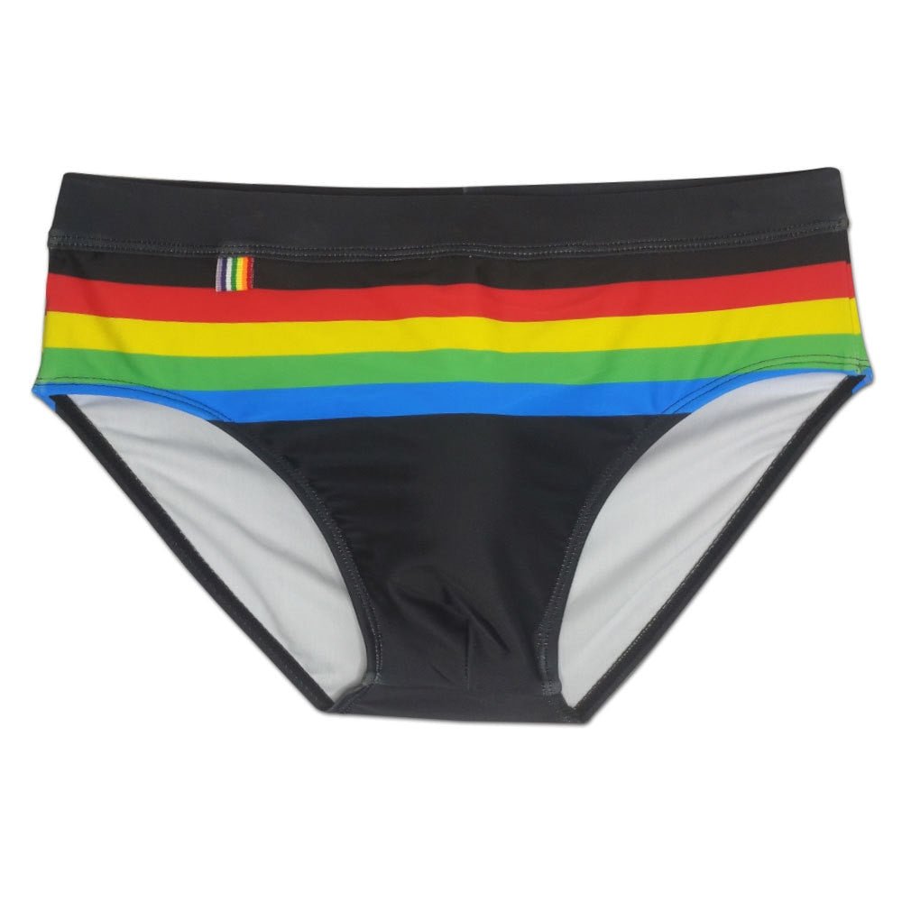 Ringaround Rainbow Swim Briefs | dmunderwear detail image 10