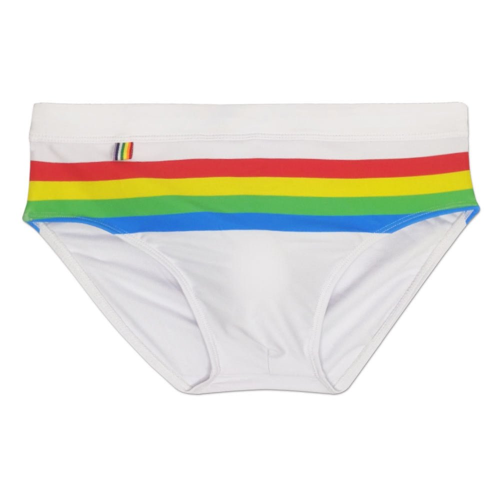 ORVLS Ringaround Rainbow Swim Briefs | dmunderwear detail image 4