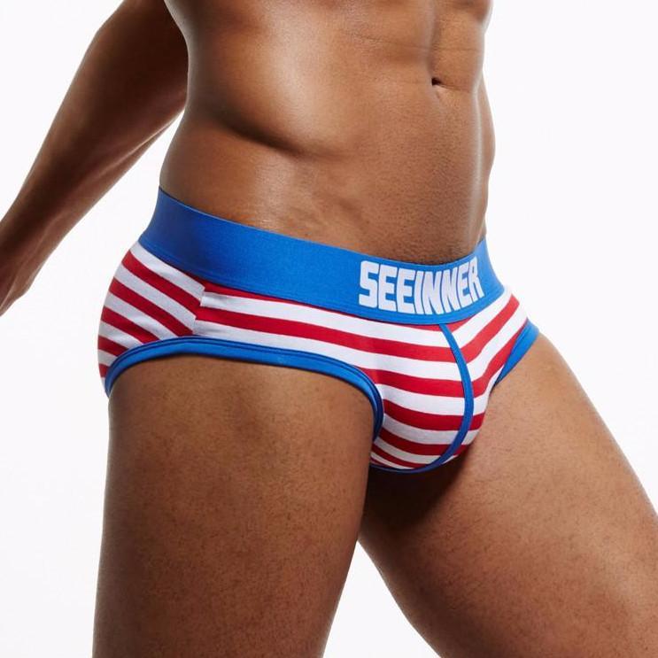 Seeinner Striped Briefs | dmunderwear detail image 3