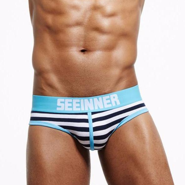 Seeinner Striped Briefs | dmunderwear detail image 4