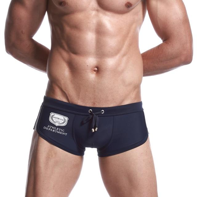 Seobean Athletic Square Cut Swim Trunks | dmunderwear detail image 4