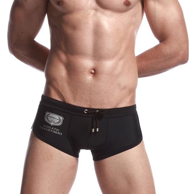 Seobean Athletic Square Cut Swim Trunks | dmunderwear detail image 8
