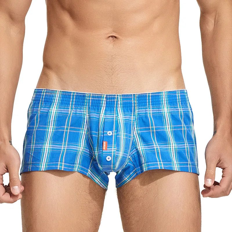 Seobean Bright Plaid Lounge Boxer Shorts | dmunderwear