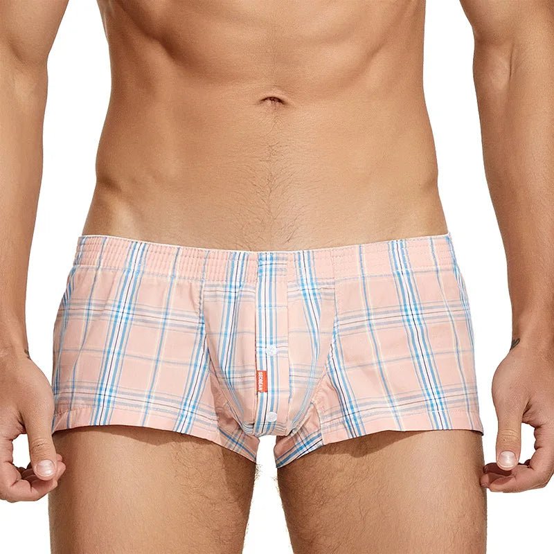 Seobean Bright Plaid Lounge Boxer Shorts | dmunderwear detail image 3