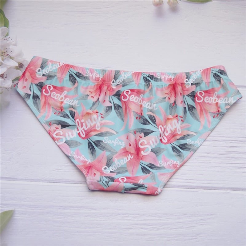 Seobean Floral Swim Briefs | dmunderwear detail image 4