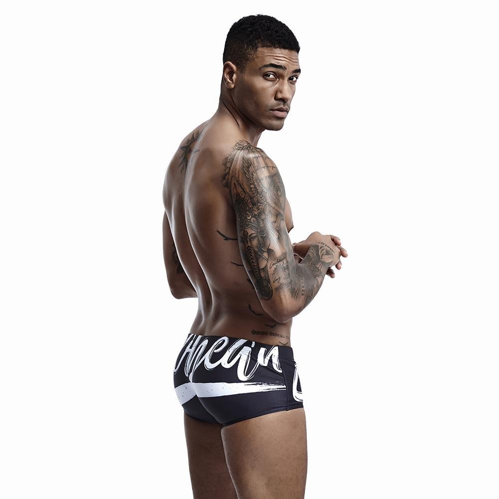 Seobean Graffiti Square Cut Swim Trunks | dmunderwear detail image 5