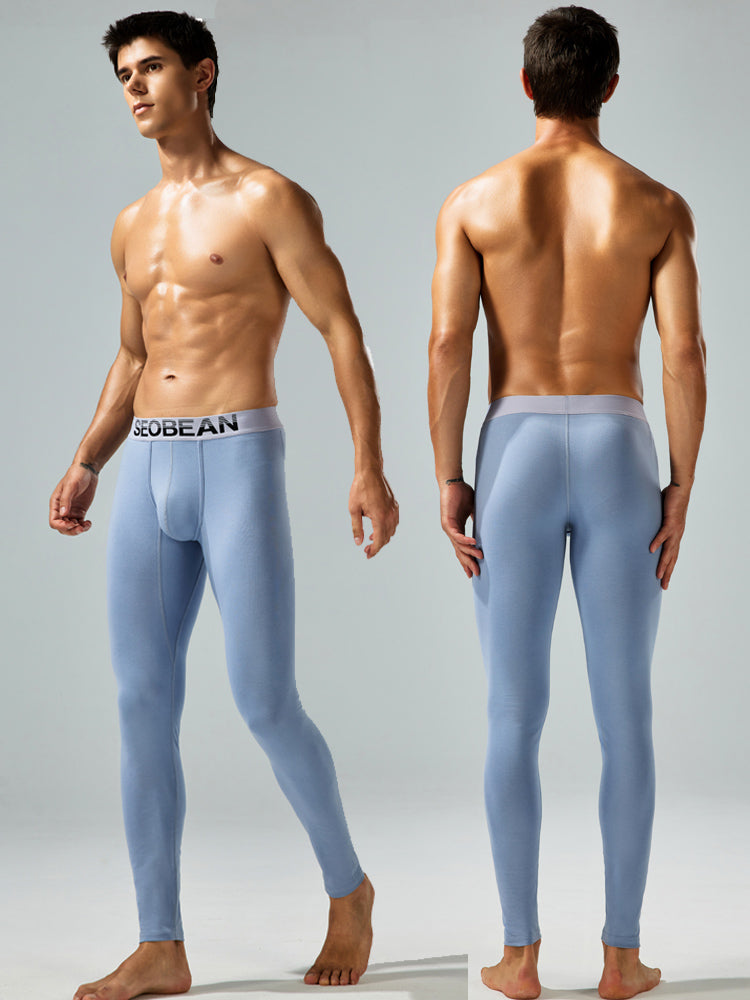 Seobean Men's Thin Autumn and Winter Essential Thermal Underwear Long Pants | dmunderwear