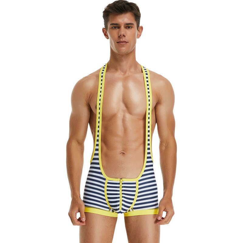 Seobean Sexy Zip Pouch Male Bodysuit | dmunderwear detail image 3