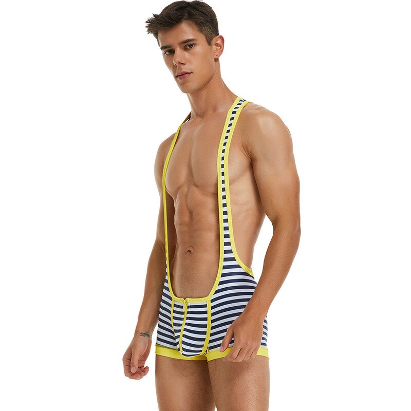 Seobean Sexy Zip Pouch Male Bodysuit | dmunderwear detail image 7
