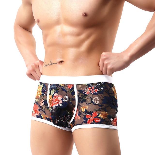 Sexy Floral Lace Underwear Boxer Briefs | dmunderwear detail image 16