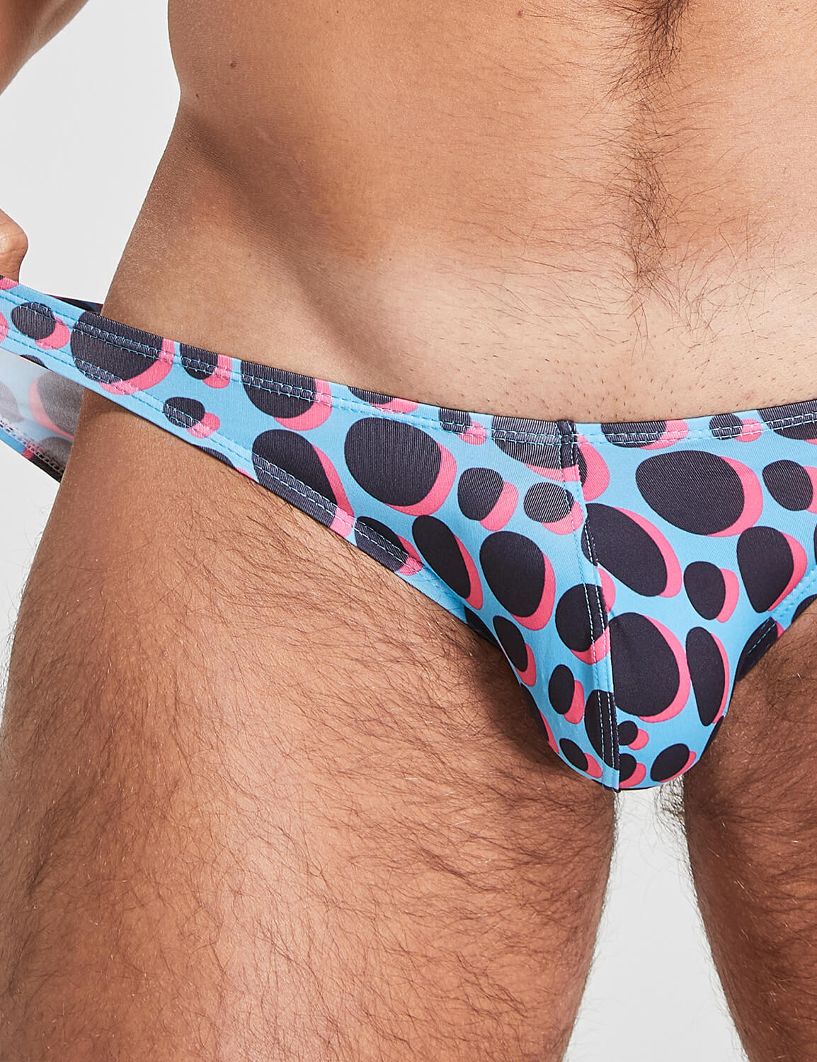 Sexy Low Rise Bikini Brief 220103 in Blue | dmunderwear detail image 6