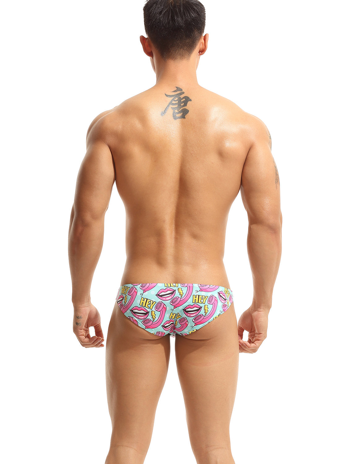 Hey Pink Lips Bikini Briefs 10106 | dmunderwear detail image 2