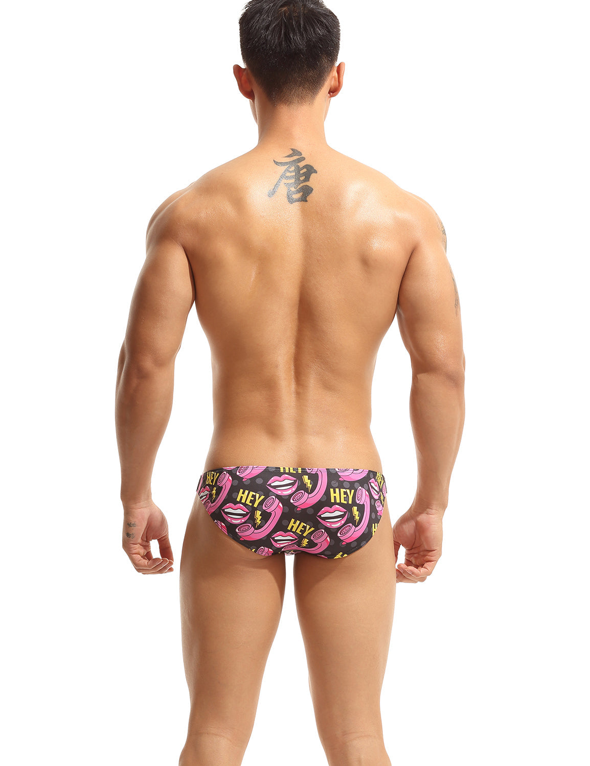 Hey Pink Lips Bikini Briefs 10106 | dmunderwear detail image 6