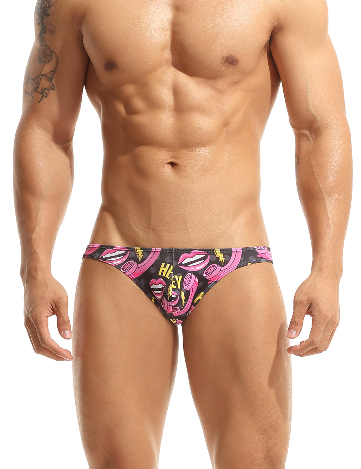 Hey Pink Lips Bikini Briefs 10106 | dmunderwear detail image 8