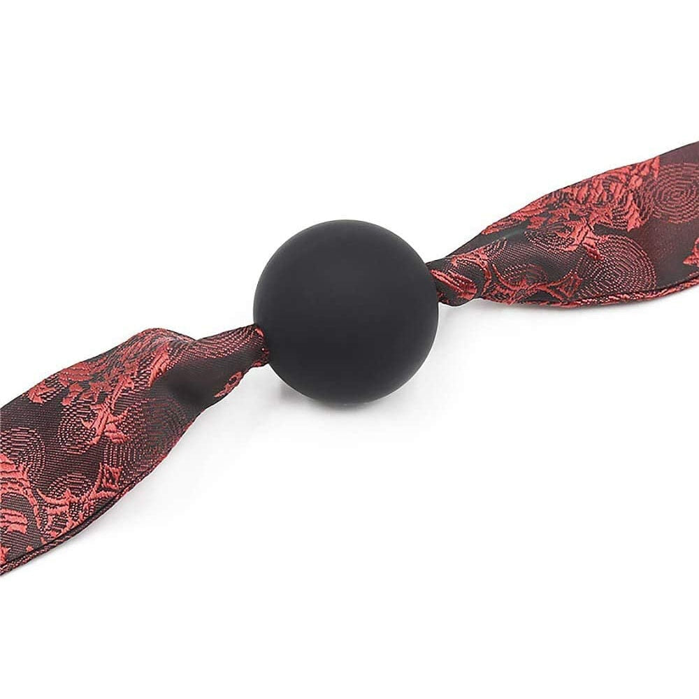 Sexy Satin Ball Plug Mouth Gag | dmunderwear detail image 6