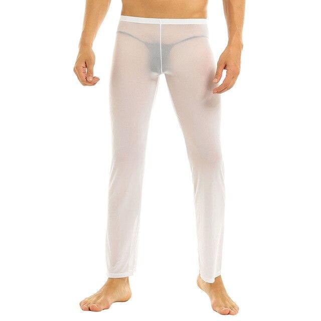 Sexy Sheer Lounge Pants | dmunderwear detail image 2