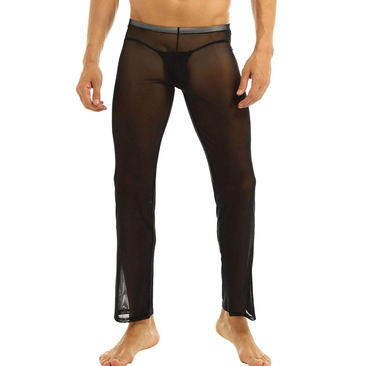 Sexy Sheer Lounge Pants | dmunderwear detail image 7