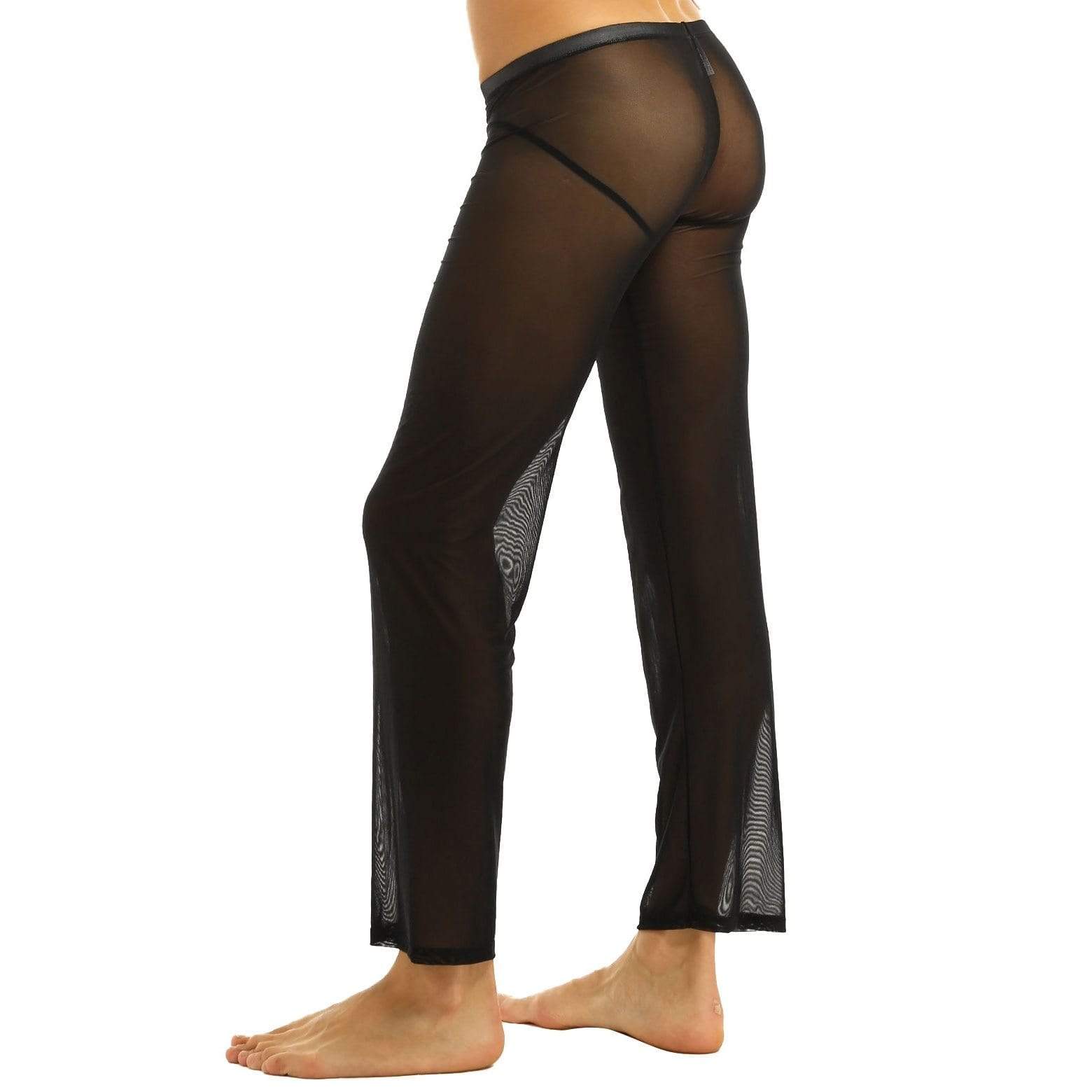 Sexy Sheer Lounge Pants | dmunderwear detail image 9