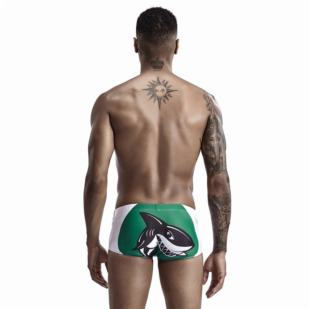 Shark Surfing Swim Trunks | dmunderwear detail image 10