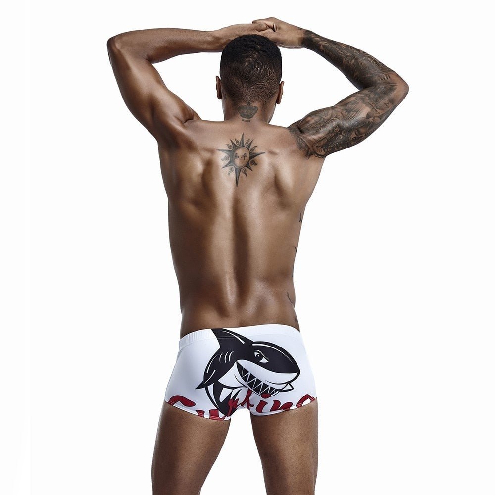 Shark Surfing Swim Trunks | dmunderwear detail image 14