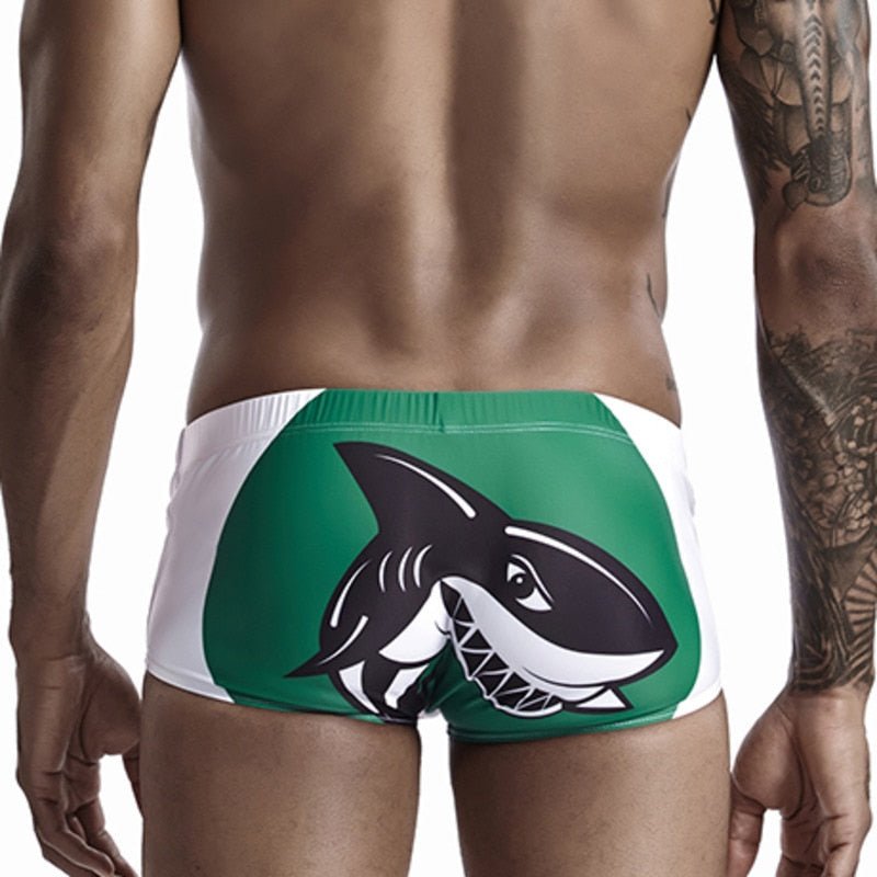 Shark Surfing Swim Trunks | dmunderwear detail image 9