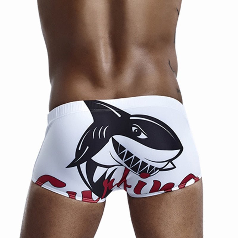 ORVLS Shark Surfing Swim Trunks | dmunderwear detail image 6